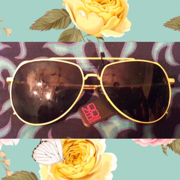 No Boundaries Accessories - No Boundaries brand Bright lime  Metal Aviator Sunglasses